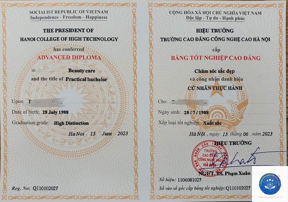 Làm bằng Cao đẳng Kỹ thuật Cao Thắng