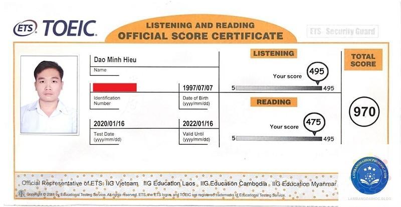 làm chứng chỉ toeic