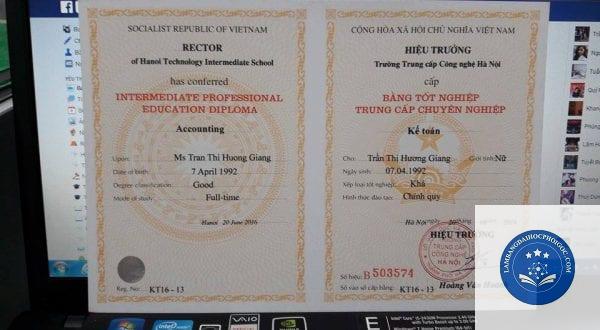 Làm bằng trung cấp