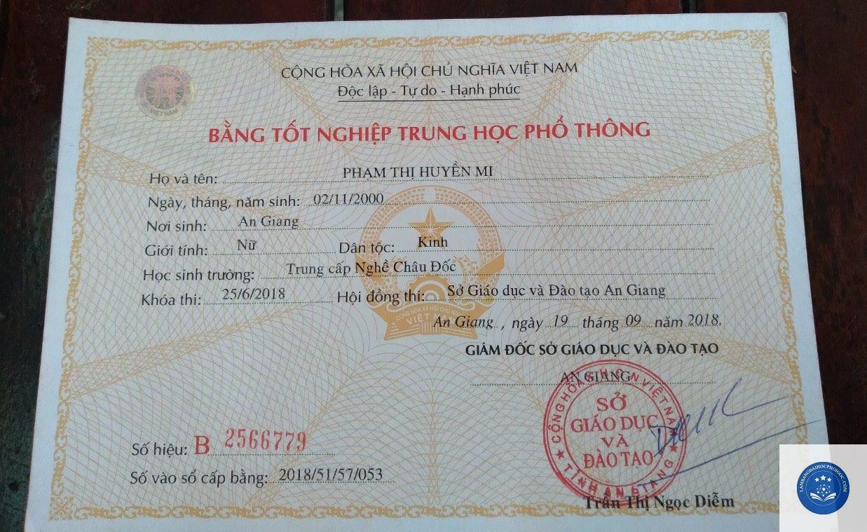 làm bằng cấp 3
