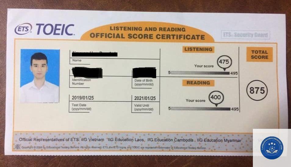 làm chứng chỉ TOEIC