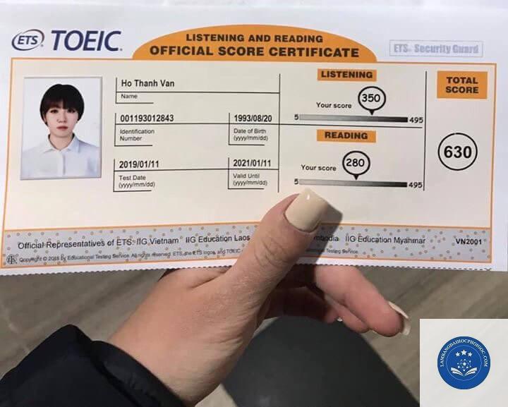 làm chứng chỉ TOEIC