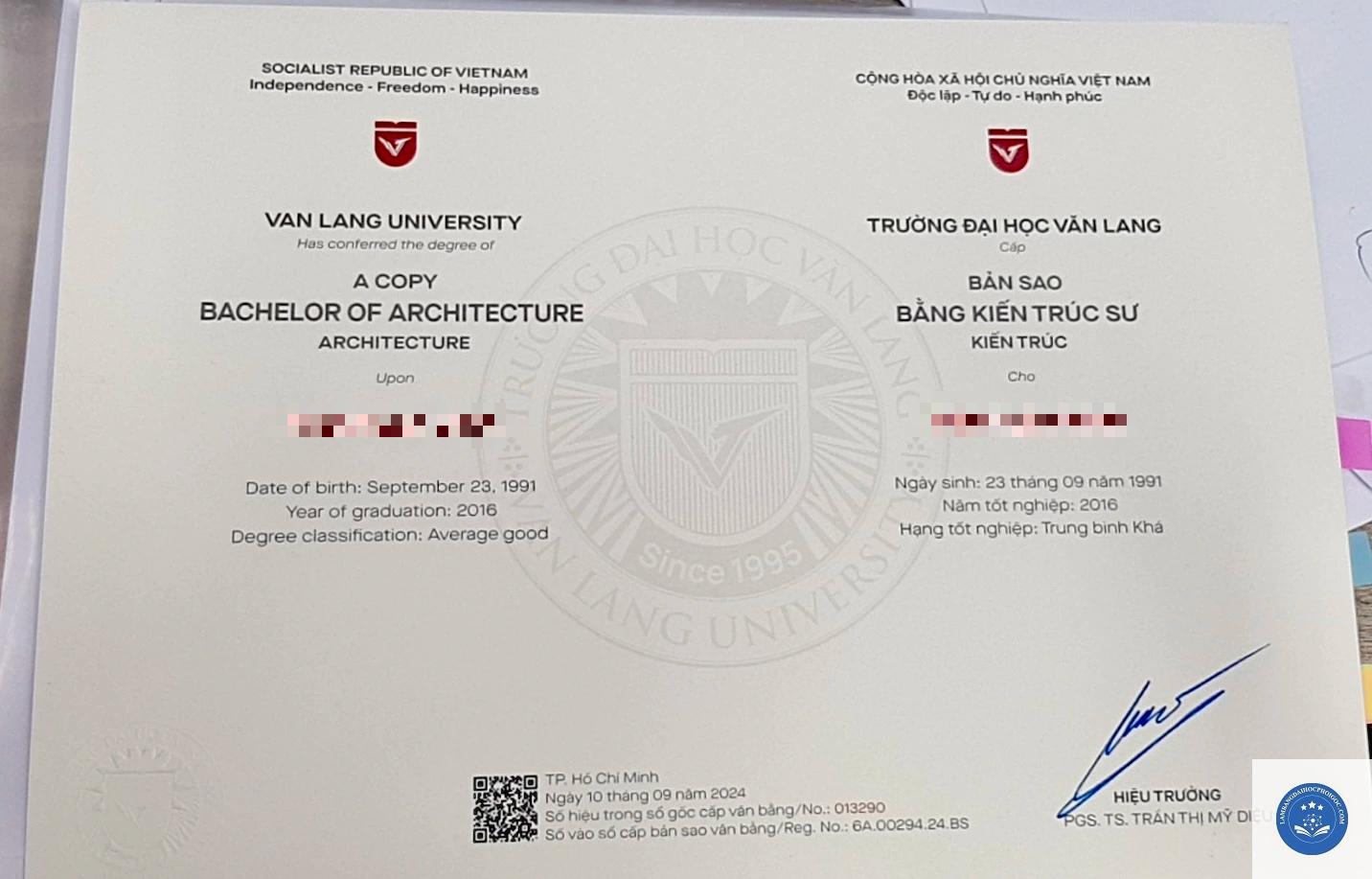 bằng đại học mất có được cấp bản sao không - Image 1