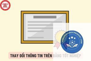 thay đổi thông tin trên bằng đại học