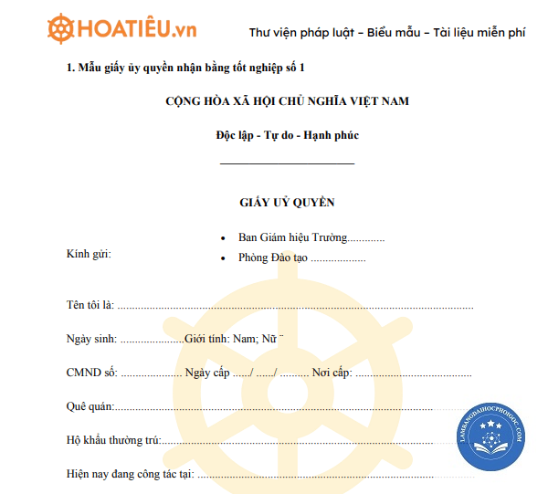 ủy quyền nhận bằng đại học - Image 3